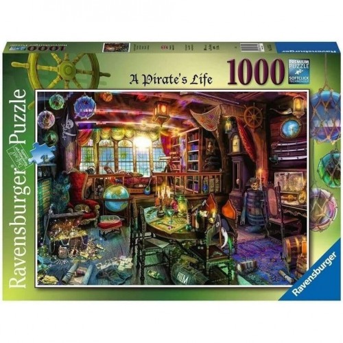 Ravensburger Premium Canlı Renkli Korsanın Odası Temalı Yetişkin Puzzle Yapboz 1000 Parça 