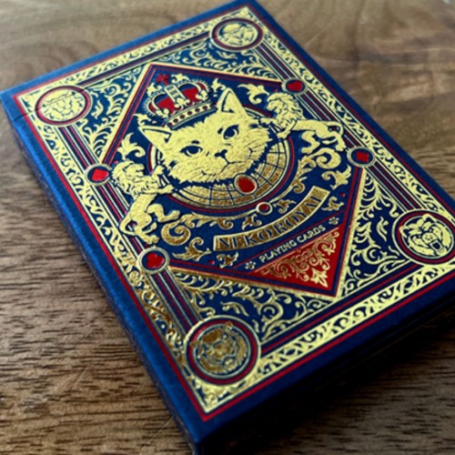 WJPC Neko Royal Blue Premium Oyun Kağıdı Koleksiyonluk iskambil Kartları Destesi WJPC Neko Royal Blue Premium Oyun Kağıdı Koleksiyonluk iskambil Kartları Destesi