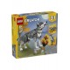 LEGO Creator 3'ü 1 Arada Orman Hayvanları Gri Kurt 31393 kutu tasarımı ve parçaları LEGO Creator Gri Kurt 31393 Yapım Seti