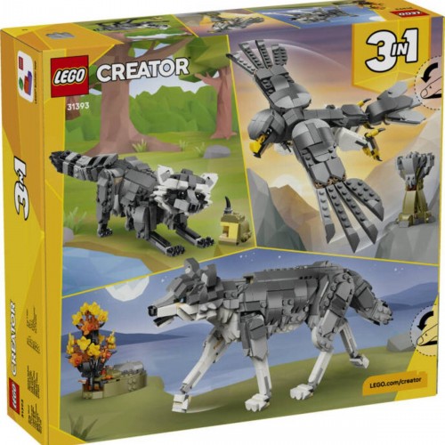 LEGO® Creator 3'ü 1 Arada Orman Hayvanları: Gri Kurt 31393 (657 Parça)