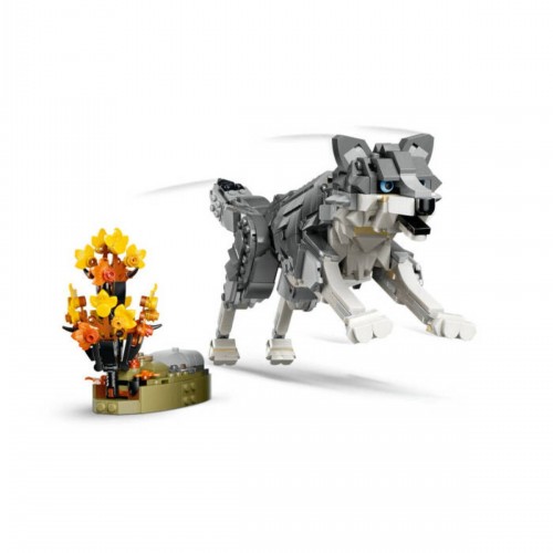 LEGO Creator 3'ü 1 Arada Orman Hayvanları Gri Kurt 31393 kutu tasarımı ve parçaları LEGO Creator Gri Kurt 31393 Yapım Seti