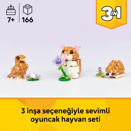 LEGO 31376 Sevimli Hamster ile Cicek LEGO Creator 31376 Sevimli Hamster ile Cicek