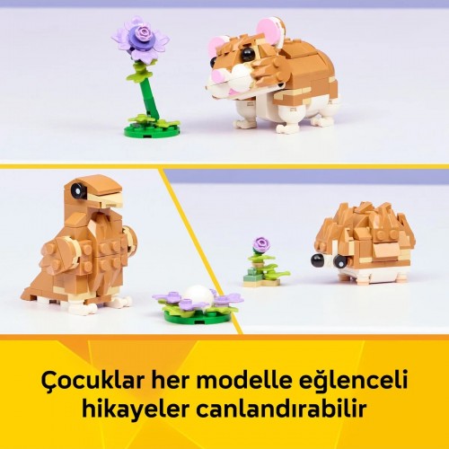 LEGO 31376 Sevimli Hamster ile Cicek LEGO Creator 31376 Sevimli Hamster ile Cicek